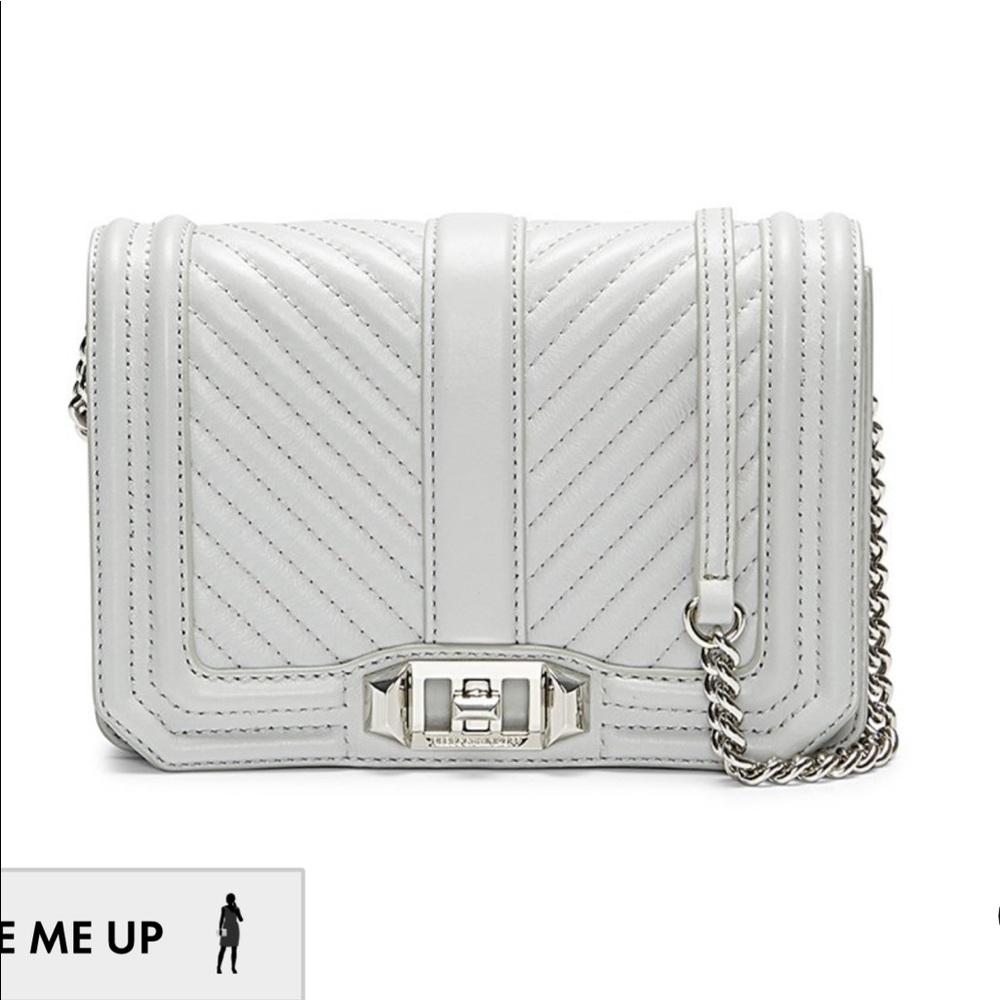 Chevron Quilted Small Love Crossbody